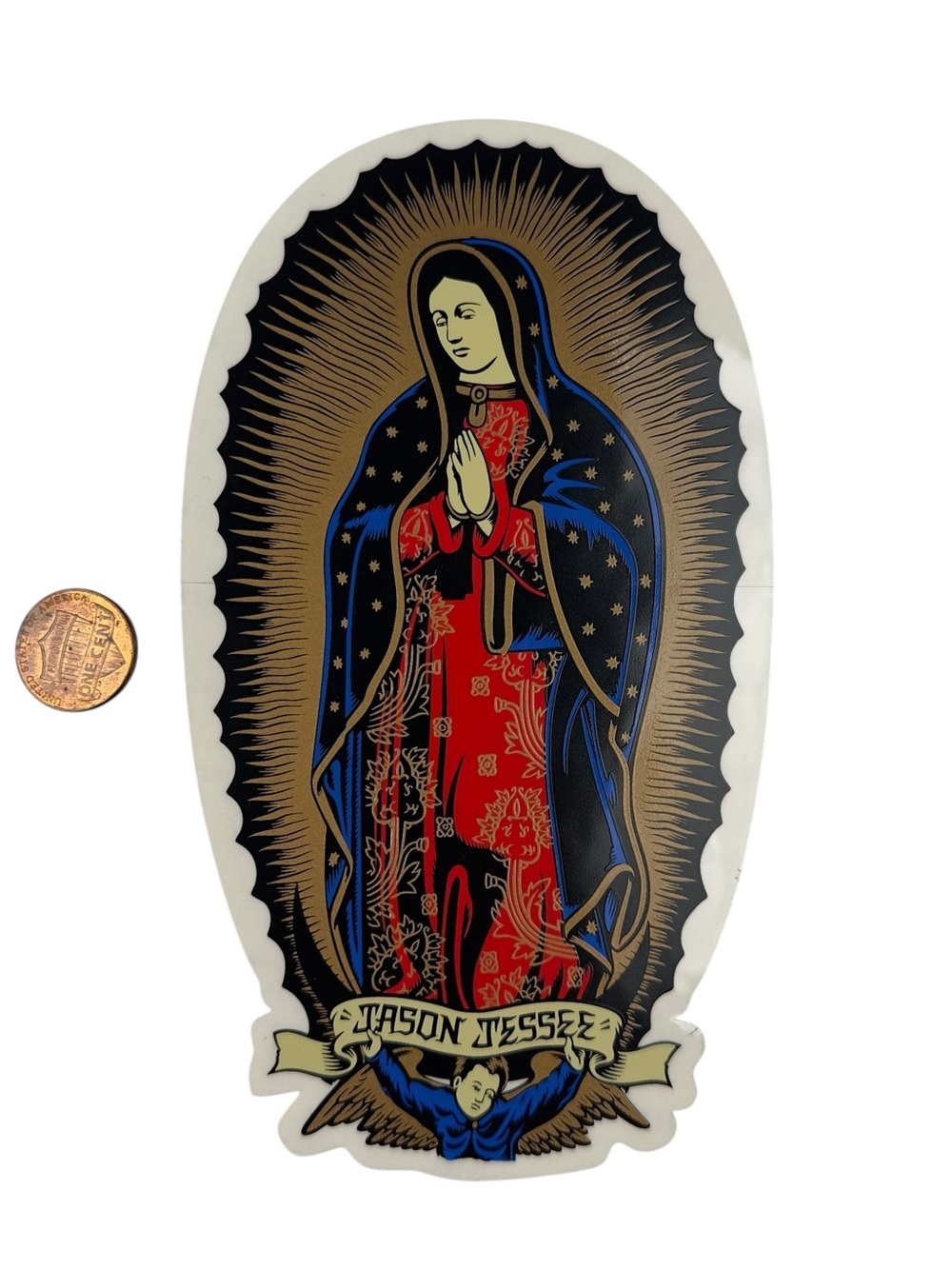 Santa Cruz Skateboards Jason Jessee Lady Of Guadalupe Virgin Mary Sticker